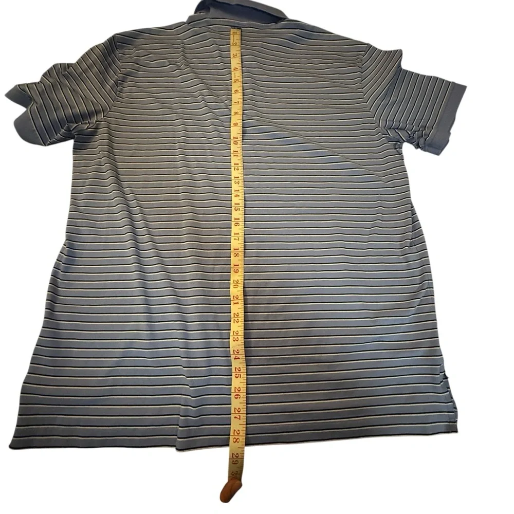 Ralph Lauren Polo Golf Pro Fit Men's Polo Shirt - Size XL Blue Striped Pony Logo